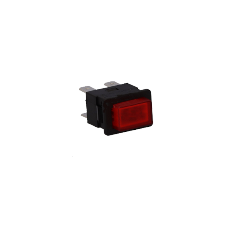 Intérupteur bipolaire Poussoir 13X19mmVoyant rouge 230V