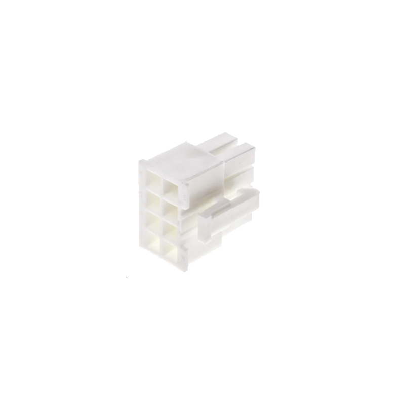 Boitier de connecteur Clip isolé, 4 contacts sur 2 rangs, pas 4.2mm, Droit, Montage sur câble, série Mini-Fit