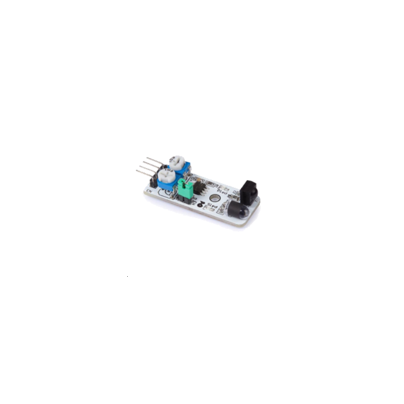 Capteur d'obstacle infrarouge, 3,3-5 VCC, 2 potentiomètres, plage de 2 à 10 cm, angle de détection de 35°, blanc Capteur d'obstacle infrarouge, 3,3-5 VCC, 2 potentiomètres, plage de 2 à 10 cm, angle de détection de 35°, blanc