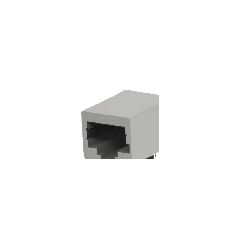 Connecteur RJ45  Femelle, Blindé Montage sur CI, Coudé