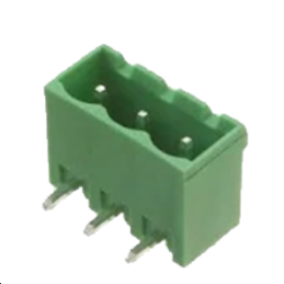 Embase 3 plots mâle débrochable coudée 5.08mm