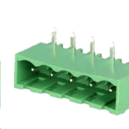 Embase 5 plots mâle débrochable coudée 5.08mm