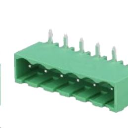 Embase 6 plots mâle débrochable coudée 5.08mm