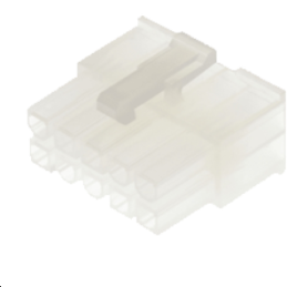 Boitier de connecteur Femelle, 10 contacts sur 2 rangs, pas 4.2mm, Droit, Montage sur câble, série Mini-Fit Jr