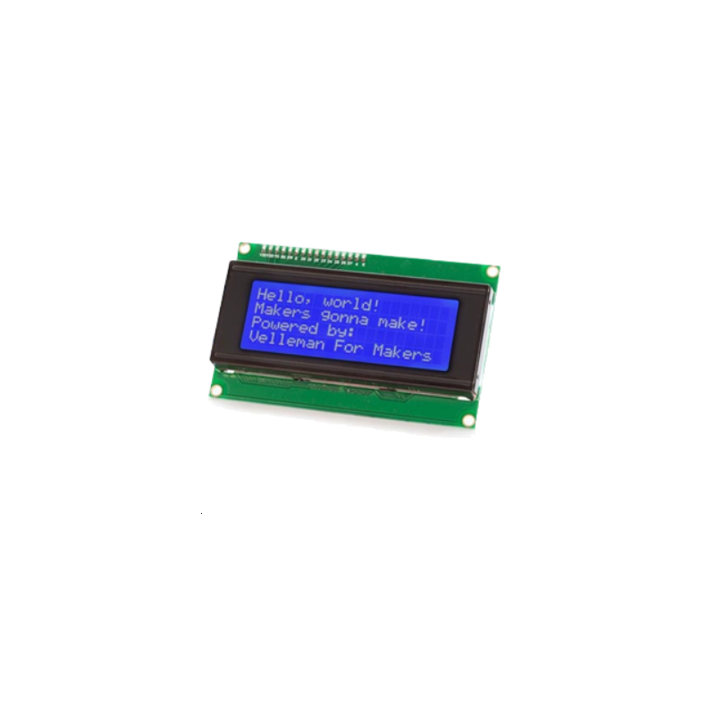 Module LCD I²C 20x4 pour Arduino®, rétroéclairage bleu, caractères blancs, alimentation 5 VDC
