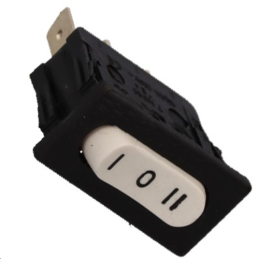 Inter Bascule 1/2 ON OFF ON  Blanc