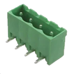 Embase 4 plots mâle débrochable coudée 5.08mm