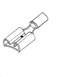 Cosse Faston Femelle 6.3mm nue