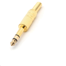 Jack mâle 6.35 stéréo doré