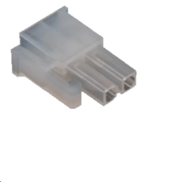 Boitier de connecteur Clip isolé, 2 contacts sur 2 rangs, pas 4.2mm, Droit, Montage sur câble, série Mini-Fit