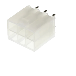 Embase pour CI Molex, Mini-Fit Jr, 6 pôles , 4.2mm, 2 rangées
