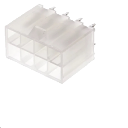 Embase pour CI Molex, Mini-Fit Jr, 8 pôles , 4.2mm, 2 rangées