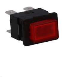 Intérupteur bipolaire Poussoir 13X19mmVoyant rouge 230V
