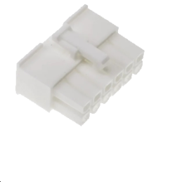 Boitier de connecteur Mâle, 12 contacts sur 2 rangs, pas 4.2mm, Droit, Montage sur câble, série Mini-Fit Jr