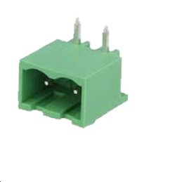 Embase 2 plots mâle débrochable coudée 5.08mm