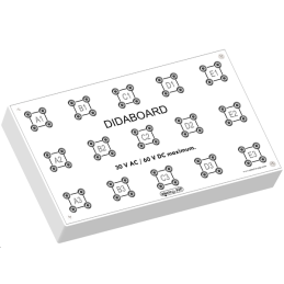 Plaque d'essais équipée de 60 douilles bananes de sécurité de diamètre 4mm