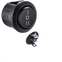 Inter Rond ON/OFF/ON 250V 10A