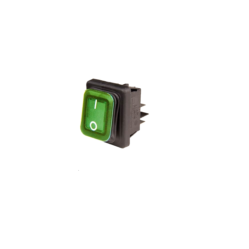 Inter Bascule Rectangle Vert Étanche (IP65)MolvenoRocker Switch B4MASK48N1E21000DPSTFaston 6.35mmblack22x30mm250VAC16ASurface ar