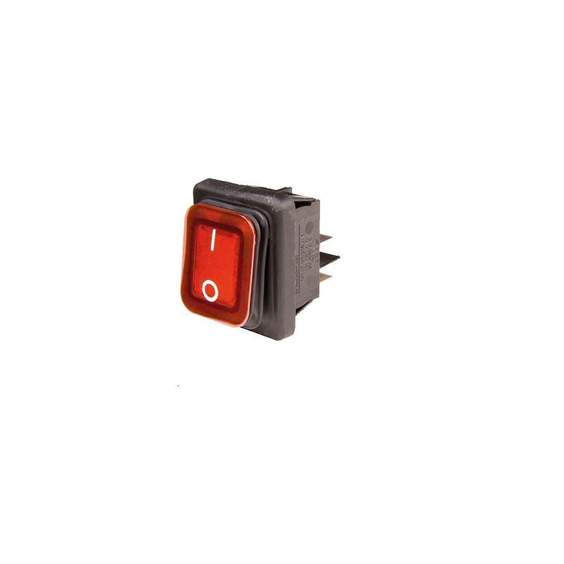 Inter Bascule Rectangle Rouge Étanche (IP65)MolvenoRocker Switch B4MASK48N1E21000DPSTFaston 6.35mmblack22x30mm250VAC16ASurface a