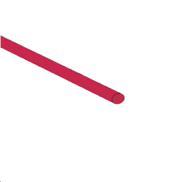 Gaine thermorétractable [2:1] 1.6mm rouge 1.2m