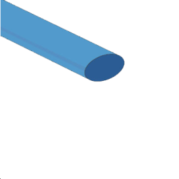 Gaine thermorétractable [2:1] 2.4mm bleue 1.2m