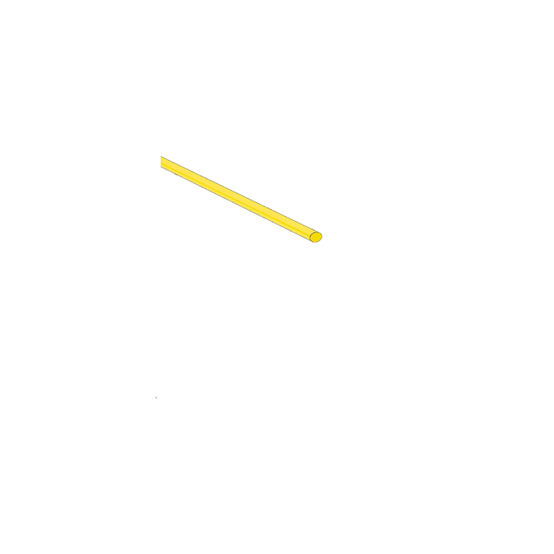 Gaine thermorétractable [2:1] 2.4mm jaune 1.2m