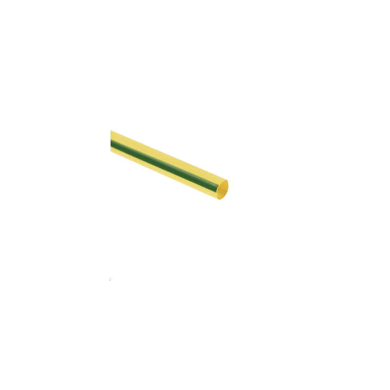 Gaine thermorétractable [2:1] 3.2mm vert/jaune 1.2m