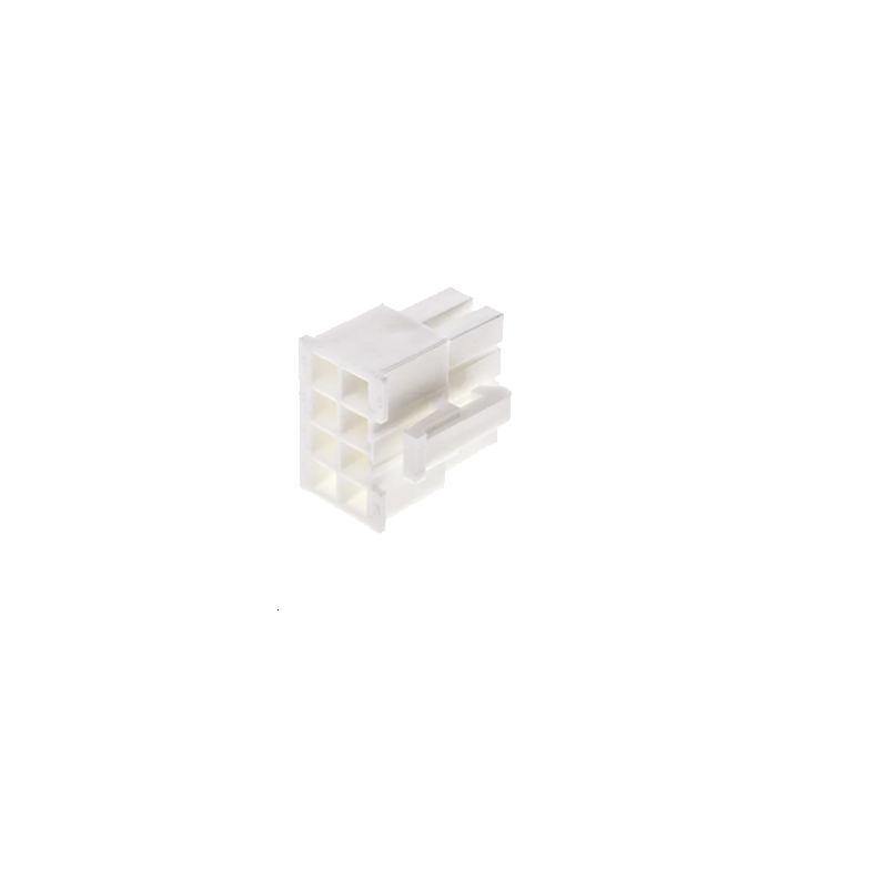 Boitier de connecteur Clip isolé, 4 contacts sur 2 rangs, pas 4.2mm, Droit, Montage sur câble, série Mini-Fit