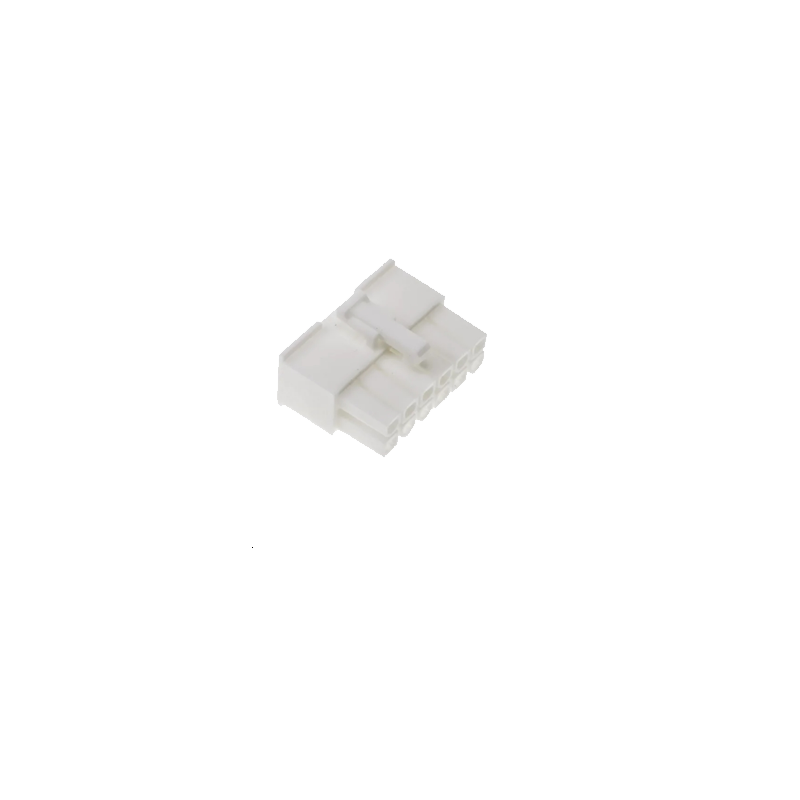 Boitier de connecteur Mâle, 12 contacts sur 2 rangs, pas 4.2mm, Droit, Montage sur câble, série Mini-Fit Jr