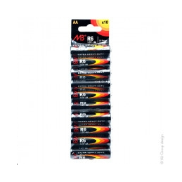 Pile 1.5V Saline  LR06 AA par 10