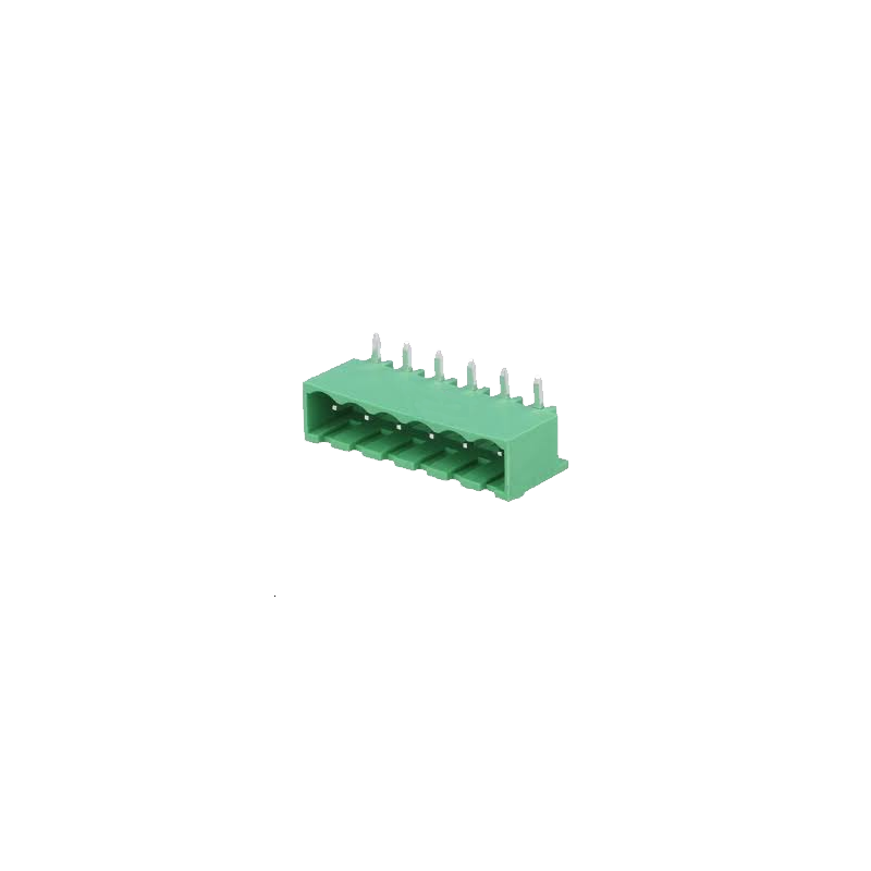 Embase 6 plots mâle débrochable coudée 5.08mm