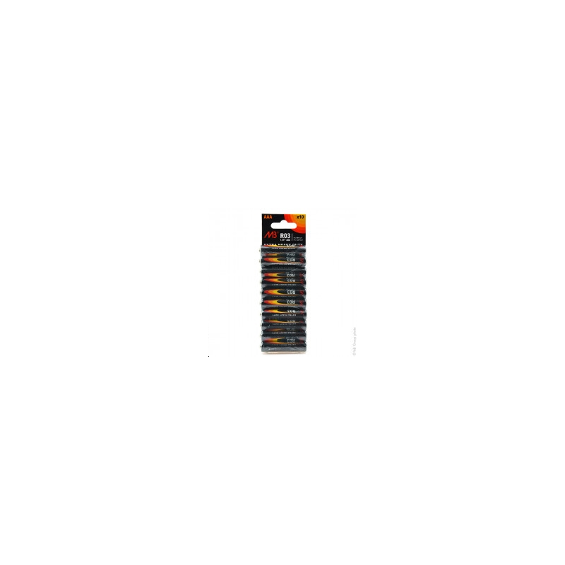 Pile 1.5V Saline  LR03 AAA par 10